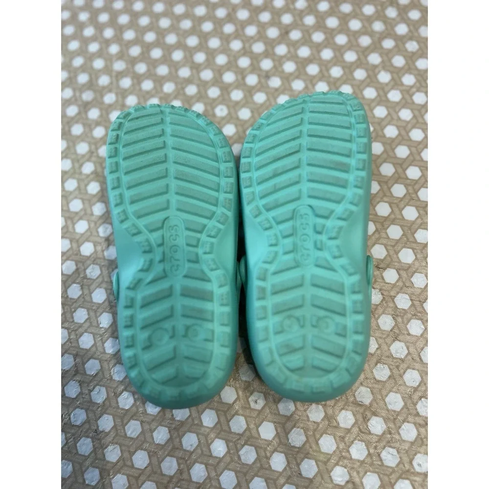 Crocs Fur  Clog Sandals Unisex Little‎ Kids Child Size J 3 Teal